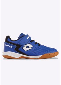 Hallenschuh Lotto, Jungen, Gr. 33, schwarz (blau, schwarz), Synthetik, Schuhe Hallenschuh, Indoor Sportschuhe