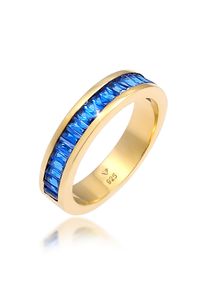 Silberring Elli Premium "Ring Memoire Saphir Rechteck 925 Silber vergoldet" Gr. 56, gold, Fingerringe, Damen, 56, Silber 925 (Sterlingsilber), Silberring