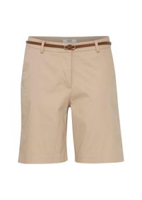 Shorts oxmo "Shorts OXDaney", Damen, Gr. 36, N-Gr, beige (nomad), Obermaterial: 98% Baumwolle CO. 2% Elasthan EL., Hosen Shorts