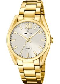 Quarzuhr Festina "Boyfriend Collection", gold (goldfarben, champagnerfarben), Armbanduhren, Damen, Quarzuhr, Armbanduhr, Damenuhr, Edelstahlarmband