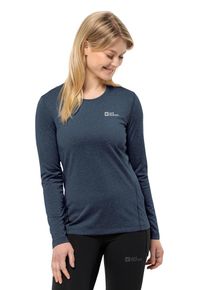 Rundhalspullover Jack Wolfskin "SKY THERMAL L/S W", Damen, Gr. XS, midnightsky, Obermaterial: 100% Polyester, Pullover Rundhalspullover