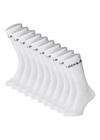 Jack & Jones Kurzsocken JACK & JONES "Socken JACREGEN TENNIS SOCKS 10 PACK JNR LN 10er Pack", M&auml;dchen, Gr. 38-43, wei&szlig;, Obermaterial: 50% Baumwolle CO recyc.. 44% Polyester PES. 5% Elasthan EL. 1% Nylon NY., Socken Kurzsocken