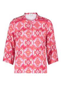 Klassische Bluse Cartoon "Casual-Bluse mit R&uuml;schen", Damen, Gr. 44, rot (rot, ros&egrave;), Obermaterial: 100% Viskose CV., Blusen Klassische Bluse