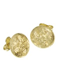 Paar Ohrstecker OSTSEE-SCHMUCK "- Hiddensee 13 mm rund - Silber 925/000, vergoldet -" Gr. 13, gold (goldfarben, gelb), Ohrringe, Damen, Silber 925 (Sterlingsilber), Paar Ohrstecker