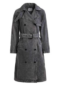 Trenchcoat Khujo "Trenchcoat Enza", Damen, Gr. S, schwarz, Obermaterial: 100% Baumwolle CO., M&auml;ntel Trenchcoat