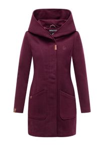 Wintermantel Marikoo "Wintermantel Maikoo", Damen, Gr. 5XL, rot (wine), Obermaterial: 90% Polyacryl PAN. 8% Viskose CV. 2% Elasthan EL. Obermaterial: Futter: 100% Polyester PES. 100% Polyester PES., M&auml;ntel Wintermantel