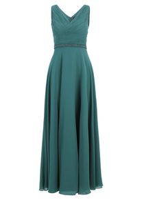Abendkleid Vera Mont "Abendkleid mit Plissee", Damen, Gr. 36, EURO, gr&uuml;n (schwarz emerald), 100% Polyester PES., Kleider Abendkleid