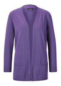 Strickjacke GOLDNER "Langarm Feinstrick-Cardigan", Herren, Gr. 44, lila, Obermaterial: 100% Kaschmir WS., figurumspielend, eng Rippe, Strickjacken Strickjacke, Ohne