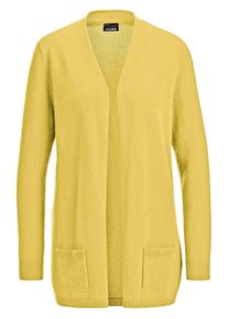 Strickjacke GOLDNER "Langarm Feinstrick-Cardigan", Herren, Gr. 50, gelb, Obermaterial: 100% Kaschmir WS., figurumspielend, eng Rippe, Strickjacken Strickjacke, Ohne