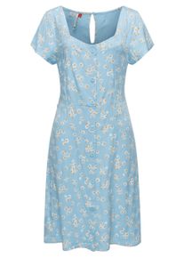 Blusenkleid Ragwear "Blusenkleid Anerley", Damen, Gr. L, N-Gr, blau (light blau), Obermaterial: 100% Viskose CV., Kleider Blusenkleid