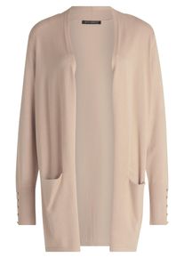 Strickjacke Betty Barclay "Feinstrickjacke mit Taschen", Damen, Gr. 38, beige, Obermaterial: 72% Viskose CV. 28% Polyamid PA., Strickjacken Strickjacke