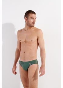 Badeslip HOM "Nautical cup", Herren, Gr. XXL, N-Gr, gr&uuml;n (khaki gr&uuml;n), Microfaser, Obermaterial: 80% Polyamid, 20% Elasthan. Futter: 73% Polyamid, 27% Elasthan, Badehosen Badeslip, Kordelzug, elastisch, h&uuml;ftiger Schnitt, sportliches Design