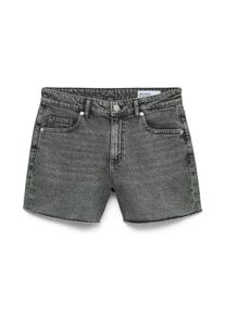 V&eacute;ro Moda Jeansshorts VERO MODA "VMTESS MR SHORT DNM SHORTS MIX GA NOOS", Damen, Gr. L, N-Gr, medium grau denim detail:cut hem, Denim/Jeans, Obermaterial: 99% Baumwolle, 1% Elasthan, kurz, Jeans Jeansshorts, Baumwollmischung, regular fit