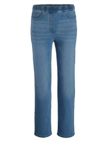 Stretch-Jeans GOLDNER "Bequeme Jeanshose VERA", Damen, Gr. 42, N-Gr, blau (hellblau), Obermaterial: 83% Baumwolle CO. 15% Polyester PES. 2% Elasthan EL., Jeans Stretch-Jeans