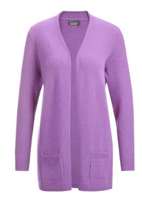 Strickjacke GOLDNER "Langarm Feinstrick-Cardigan", Herren, Gr. 46, lila (violett), Obermaterial: 100% Kaschmir WS., figurumspielend, eng Rippe, Strickjacken Strickjacke, Ohne