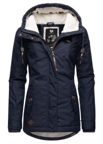Winterjacke Ragwear "Winterjacke Monade", Damen, Gr. M, blau (navy22), Obermaterial: 65% Polyester PES. 35% Baumwolle CO. Obermaterial: Futter: 100% Polyester PES. 100% Polyester PES., Jacken Winterjacke