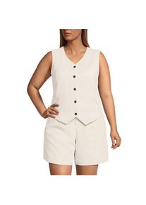 LANDS' END Weste aus Cr&ecirc;pe, Damen,  Wei&szlig;, Polyester, by Lands' End
