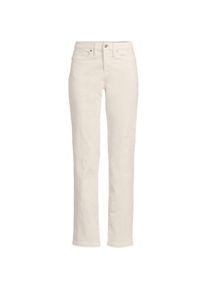 LANDS' END All-Day CoolMax Straight Fit Jeans Mid Waist, Damen, size: regular, Elfenbein, by Lands' End