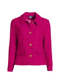 LANDS' END Boucl&eacute;-Jacke im Couture-Stil, Damen,  Pink, Baumwoll-Mischung/Polyester-Mischung, by Lands' End