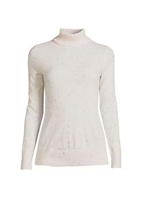 LANDS' END Rollkragen-Pullover aus Kaschmir, Damen,  Wei&szlig;, Kaschmir, by Lands' End
