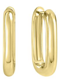 Paar Creolen Firetti "Schmuck Geschenk Silber 925 oval", gold (gelbgoldfarben), Ohrringe, Damen, 15mm, Silber 925 (Sterlingsilber), Paar Creolen