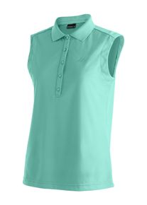 Poloshirt Maier Sports "Ulrike sleeveless", Damen, Gr. 40, hellmint, 100% Polyester, Shirts Poloshirt, Damen Polo, leichtes Shirt, &auml;rmelloses Funktionsshirt, Regular Fit