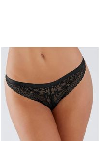String Vivance "Viola", Damen, Gr. 40/42, schwarz, Microtouch, Obermaterial: 86% Polyamid, 14% Elasthan, figurbetont, Unterhosen String, aus Spitze, mit anteilig recyceltem Polyamid
