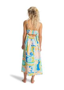 Sommerkleid Billabong "Island Life Midi", Damen, Gr. S, US-Gr&ouml;&szlig;en, blau multi, Obermaterial: 85% Walkfrottier, 15% Leinen;, Kleider Sommerkleid