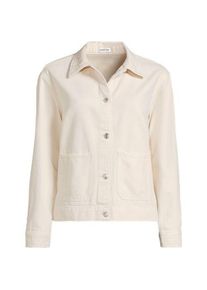 LANDS' END Soft Comfort Jeansjacke im Leinenmix, Damen,  Wei&szlig;, by Lands' End