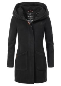Wintermantel Marikoo "Wintermantel Maikoo", Damen, Gr. 5XL, schwarz, Obermaterial: 90% Polyacryl PAN. 8% Viskose CV. 2% Elasthan EL. Obermaterial: Futter: 100% Polyester PES. 100% Polyester PES., M&auml;ntel Wintermantel