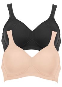 B&uuml;gelloser BH Anita "BH ohne B&uuml;gel Twin", Damen, Gr. 80, Cup D, bunt (desert schwarz), Obermaterial: 70% Polyamid PA. 30% Elasthan EL., BHs B&uuml;gelloser BH