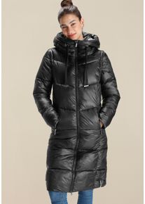 Steppmantel Tamaris, Damen, Gr. 40, schwarz, Web, Obermaterial: 100% Polyester. Futter: 100% Polyester. Wattierung: 100% Polyester, unifarben, normal kurz, abnehmbar, M&auml;ntel Steppmantel, mit Kapuze und abnehmbaren &Auml;rmeln - tragbar als Weste