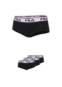Panty Fila, M&auml;dchen, Gr. 134/140, schwarz, Single Jersey, Obermaterial: 67% Baumwolle, 28% Polyester, 5% Elasthan, k&ouml;rpernah, Unterhosen Panty, mit Logoschriftzug, elastisch, Cotton-Mix