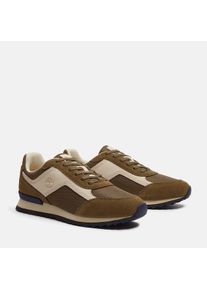 Sneaker Timberland "SCOUT HEIGHTS - LOW LACE SNEAKER", Herren, Gr. 44,5, olv mesh wolive, Leder, Textil, Schuhe Sneaker