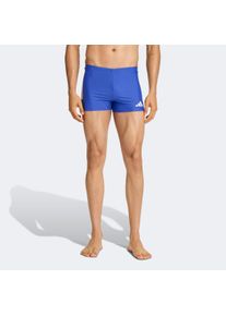 Badehose adidas Performance "3-STREIFEN 2-INCH BOXER", Herren, Gr. 4, N-Gr, semi lucid blau, wei&szlig;, Obermaterial: 78% Polyamid, 22% Elasthan, Badehosen Badehose