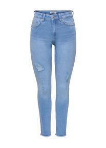 Skinny-fit-Jeans Only "ONLLACE MID WAIST SK ANK RW DES DNM BOX", Damen, Gr. XS, L&auml;nge 30, light blau denim, Denim/Jeans, Obermaterial: 83% Baumwolle, 15% Polyester, 2% Elasthan, unifarben, skinny fit kn&ouml;chellang, Jeans Skinny-fit-Jeans, Baumwollmischung, Regular Waist, kn&ouml;chellang