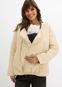 bonprix Leichte 6-in-1 Umstandsjacke mit abnehmbaren &Auml;rmeln und Trageeinsatz, beige, Gr.44, Leicht gesteppte Jacke und Weste f&uuml;r die &Uuml;bergangszeit