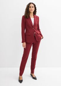 bonprix Hosenanzug, rot, Gr.44, Klassischer Hosenanzug bestehend aus komfortabler Anzugshose und geschmackvollem Blazer