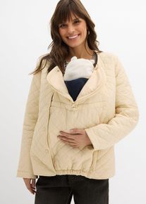 bonprix Leichte 6-in-1 Umstandsjacke mit abnehmbaren &Auml;rmeln und Trageeinsatz, beige, Gr.42, Leicht gesteppte Jacke und Weste f&uuml;r die &Uuml;bergangszeit