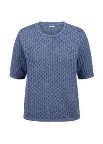 Rundhals-Pullover 1/2-Arm Peter Hahn blau, 50