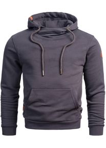 Kapuzenpullover Alessandro Salvarini "Alessandro Salvarini Herren Hoodie AS294", Herren, Gr. S, grau (anthrazit), Obermaterial: 65% Baumwolle CO. 35% Polyester PES., Sweatshirts Kapuzenpullover