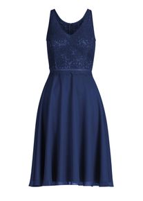 Cocktailkleid Vera Mont "Cocktailkleid mit Spitze", Damen, Gr. 32, EURO, blau (festival blau), 100% Polyester PES., Kleider Cocktailkleid