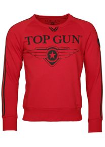 Sweatshirt Top Gun "Sweatshirt Streak TG20191013", Herren, Gr. M, rot, Obermaterial: 100% Baumwolle CO., Sweatshirts Sweatshirt