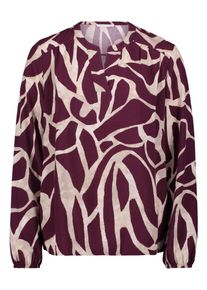 BETTY & CO Schlupfbluse BETTY & CO "Schlupfbluse mit Print", Damen, Gr. 36, rot (dunkelrot, nature), Obermaterial: 100% Viskose CV., Blusen Schlupfbluse