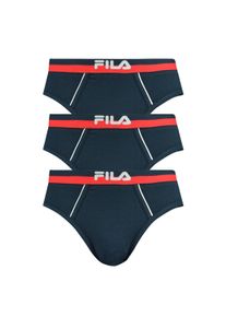 Slip Fila "Slip 3er Pack", Herren, Gr. L, blau (marine), Obermaterial: 95% Baumwolle CO. 5% Elasthan EL., Unterhosen Slip