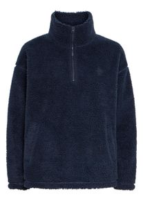 Fleecejacke oxmo "Fleecejacke OXTOLIRONE", Damen, Gr. S, blau (total eclipse), Obermaterial: 100% Polyester PES., Jacken Fleecejacke