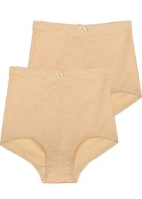 Sassa Mode Miederhose SASSA "2er Sparpack Miederhose Bodyforming", Damen, Gr. 100, beige (puder puder), Stoff, Obermaterial: 80% Polyamid PA. 20% Elasthan EL., Unterhosen Miederhose