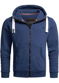 Sweatjacke Alessandro Salvarini "Alessandro Salvarini Herren Swetjacke AS314", Herren, Gr. S, blau, Obermaterial: 65% Baumwolle CO. 35% Polyester PES., Sweatjacken Sweatjacke