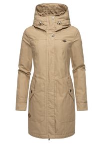 Wintermantel Ragwear "Wintermantel Jannisa", Damen, Gr. XL, grau (taupe24), Obermaterial: 65% Polyester PES. 35% Baumwolle CO. Obermaterial: Futter: 100% Polyester PES. 100% Polyester PES., M&auml;ntel Wintermantel