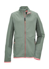 Strickjacke Killtec "KOS 151 GRLS FLX JCKT", M&auml;dchen, Gr. 176, hellgr&uuml;n, Obermaterial: 100% Polyester, Strickjacken Strickjacke, Leichte Powerstretchjacke, Colourblock, 2-Wege-Stretch, vielseitig